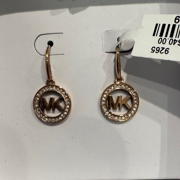 Michael Kors Gold-Tone Logo Earrings - Picture 2 of 3